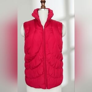 Nine West Vibrant Red Quilted Vest